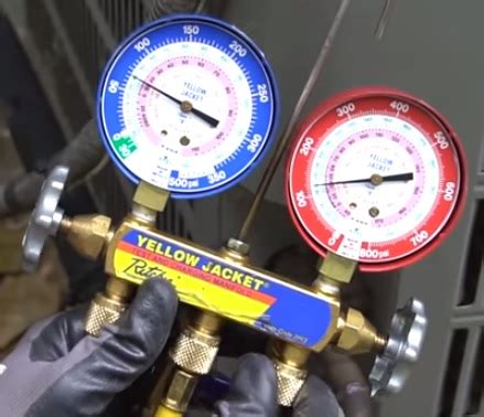 hook up hvac manifold gauges